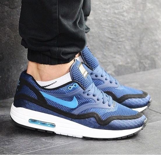 Чоловічі Кросівки Nike Air Max 90 Сині Найк Ткани (розміри: 41,42,43,44,45) Відео Огляд Дніпро - фото 1