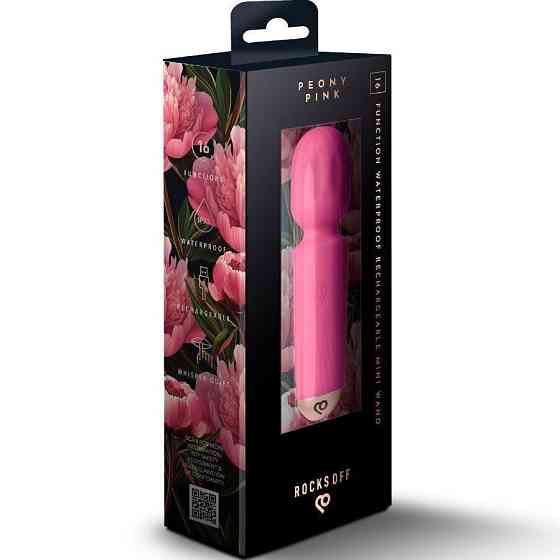 Вибромассажер Rocks Off Mini Wand Peony Pink, 16 режимов Sex Aura Киев