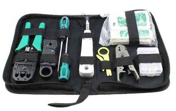 Набір сетевика для обтискача, тестування і монтажу витої пари в чохлі 7186 Винница