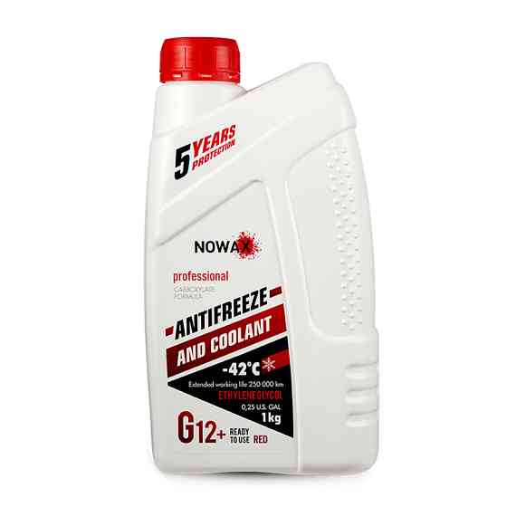Антифриз Nowax Red G12 красный готовый 1кг Львов