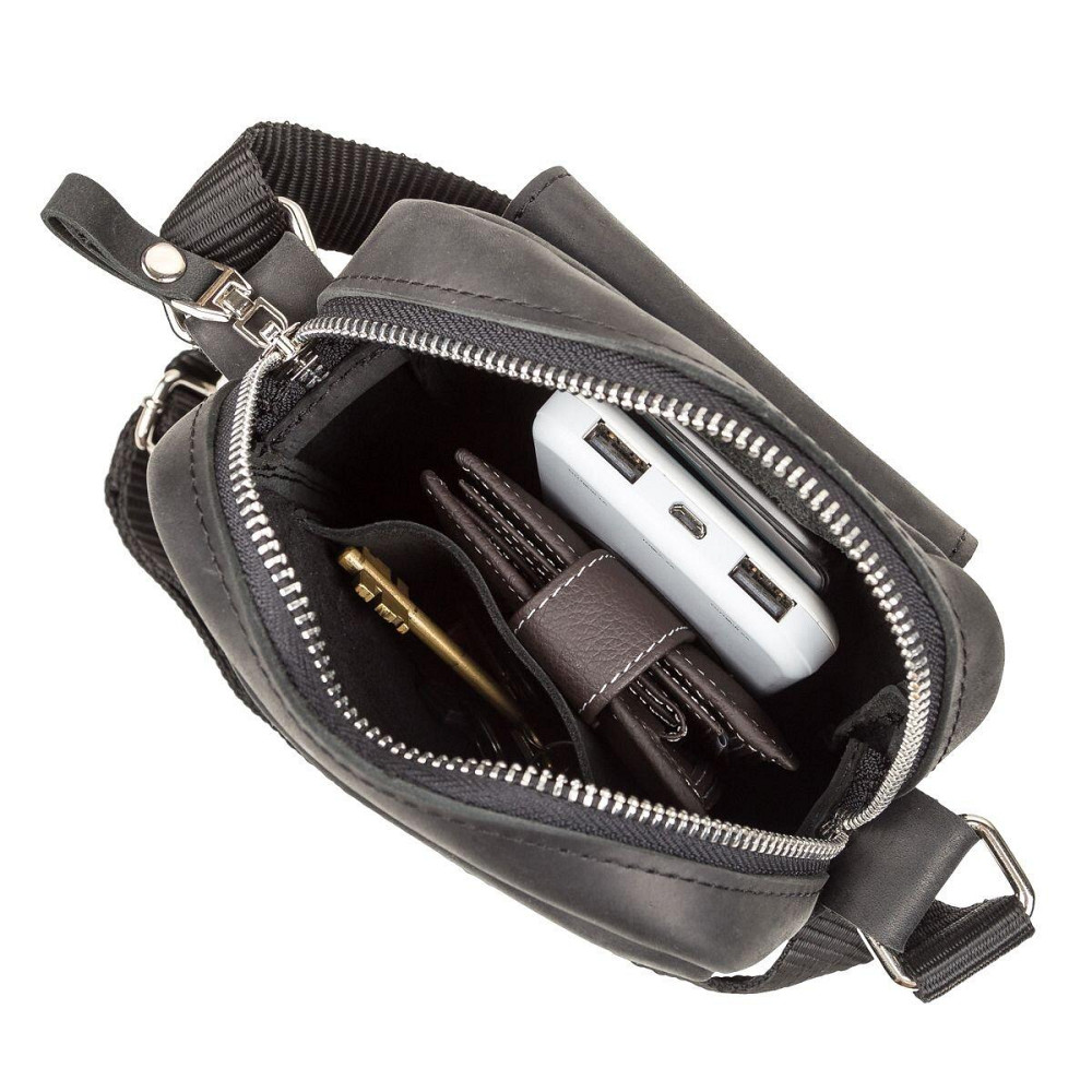 Сумка з вінтажній шкіри Чорна (SHVIGEL) Київ - фото 10