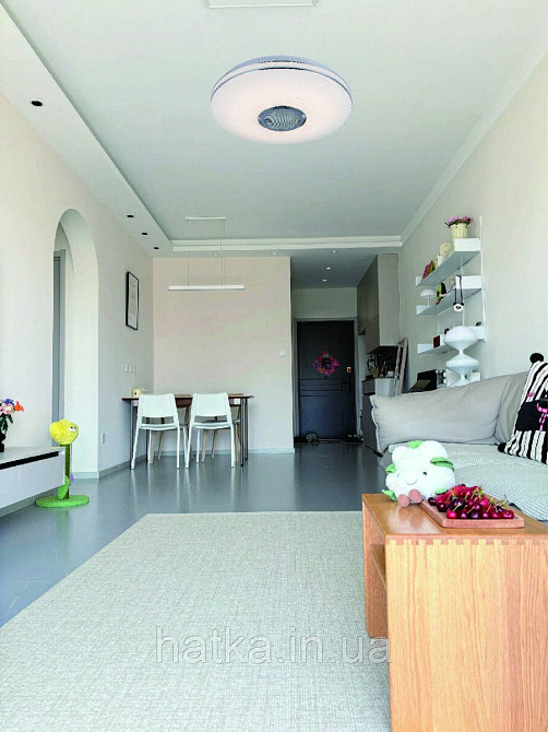 Світлодіодний музичний світильник смарт VALESO LY365-400 WH для спальні та дитячої кімнати 48W+5W RGB Білий Київ - фото 3