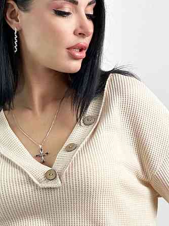 Жіночий пуловер з гудзиками "Pearl" оптом | Норма Бежевий, 46-48 Київ