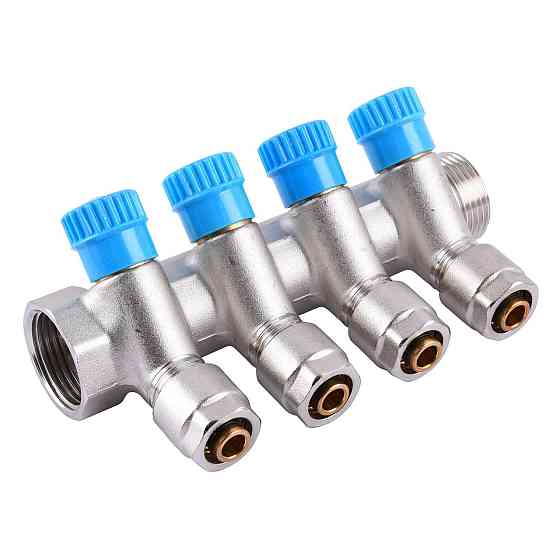 Колектор CRISTAL 1Gх1/2 *16 - 4-ою (під 35 *) з перекриттям (NM-1016) (000004812) Київ
