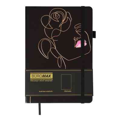 Книга записна Buromax RELAX А5 96 аркушів, чистий (чорн. бум.) чорний (BM.295405-01) Вінниця