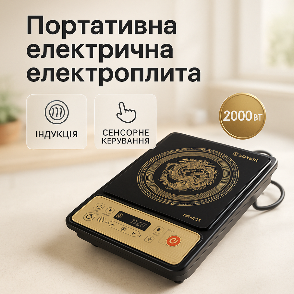 Портативна плита для кухні, Зручна плита для кухні, Побутова електроплитка Індукційна міні CE-98 Львів - фото 14