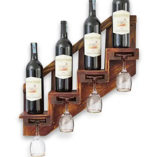Настенная винная полка 
