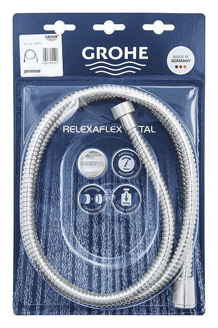 Металлический душевой шланг Grohe Relexaflex 1500 мм (28105000) Харьков - изображение 8