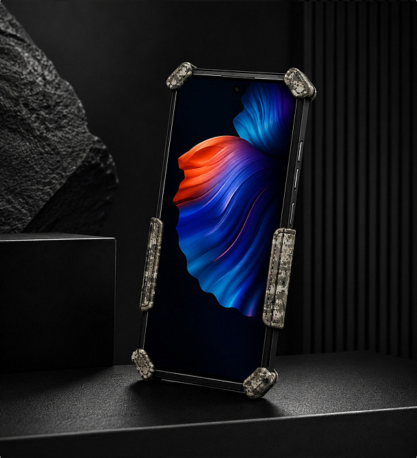 Бампер для Xiaomi Mi Max 2, Xiaomi Mi Max 3, із посиленим корпусом, колір Black Pixel M14. Київ - фото 1