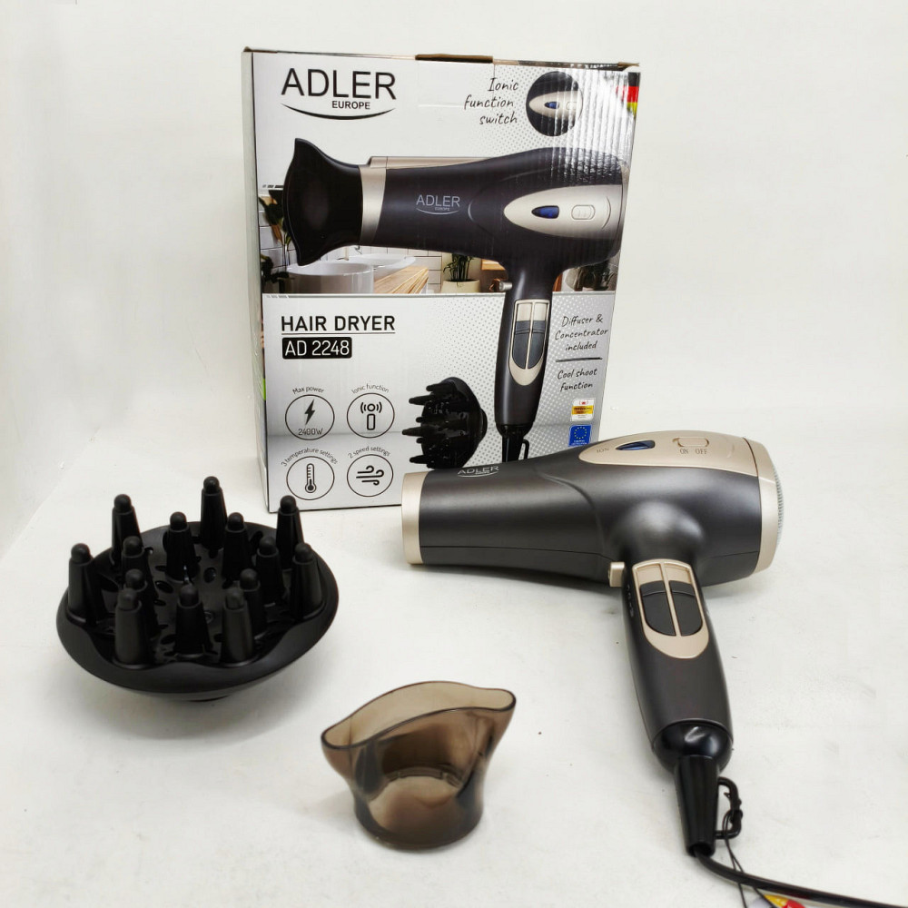 Фен для волосся 2 режими температури Adler, Фен для укладання середнього волосся практичний WZ-78 Львів - фото 15