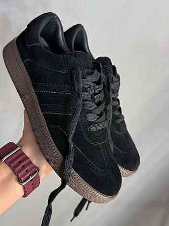 Кеды женские Hengji 8009-12 samba замшевые черные, 36, 23 см Киев