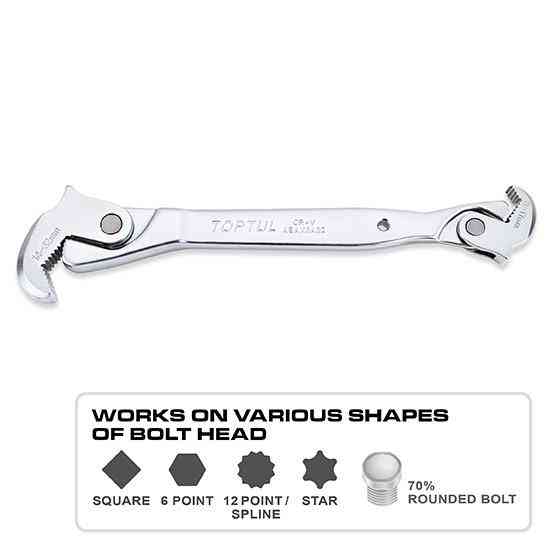 Ключ двосторонній універсальний самозатискний 8-32 мм TOPTUL AEAX3A32 Одеса