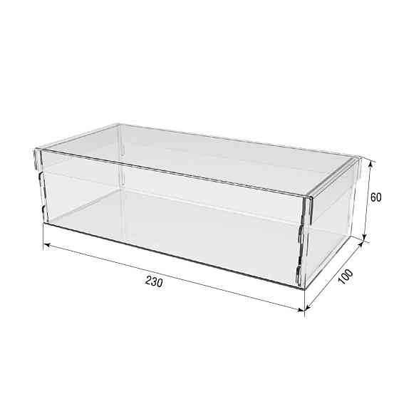 Коробка акриловая EKOSTAR 230х100х60 с крышкой Киев