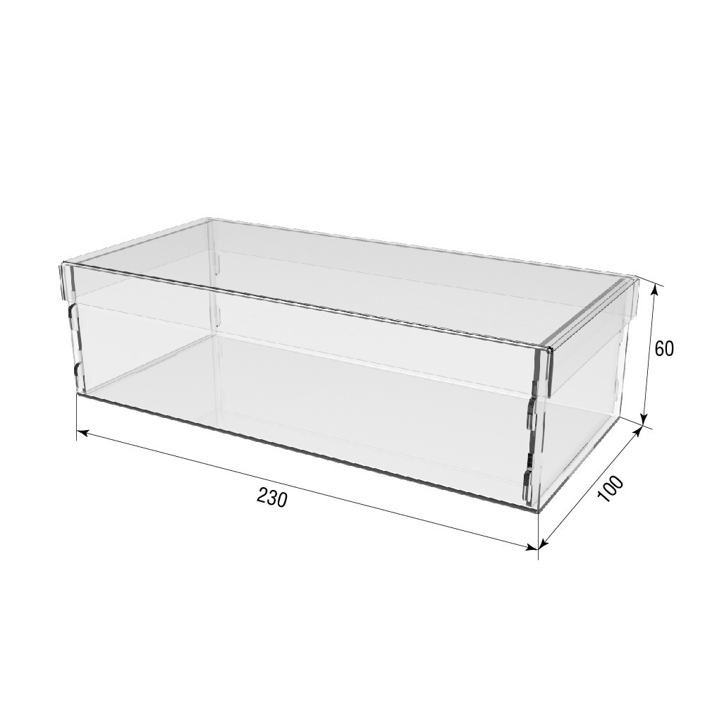 Коробка акриловая EKOSTAR 230х100х60 с крышкой Киев - изображение 3