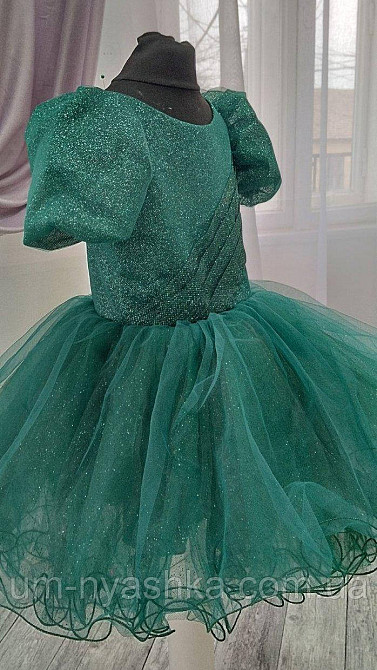 Ошатне зеленое плаття на дівчинку на 2-4 роки Костюм Ялинка, Зелене плаття Ялинка Кривий Ріг - фото 4