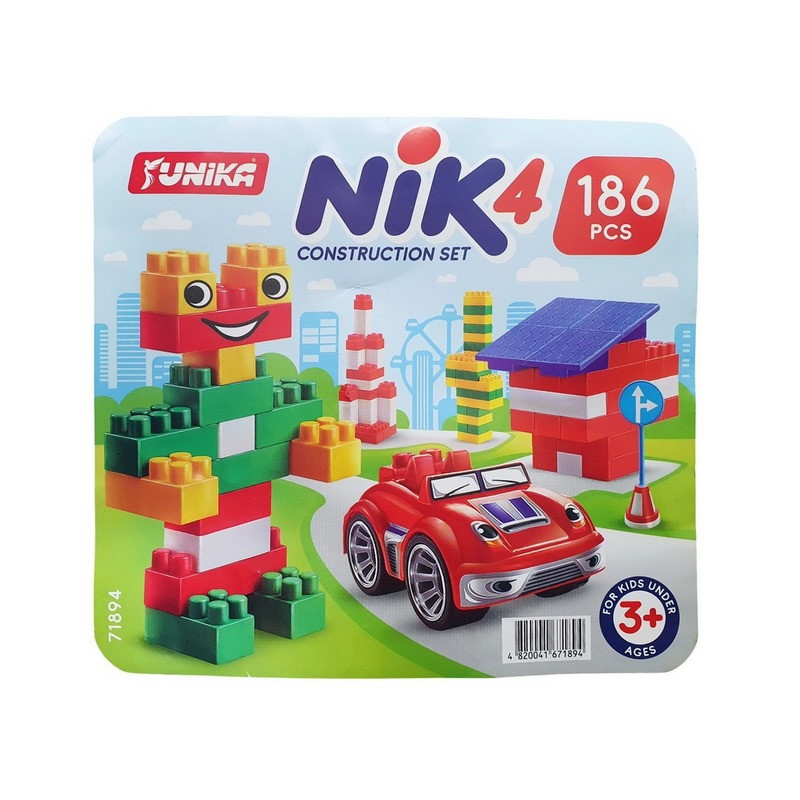 Дитячий конструктор з великими деталями "NIK-4" 71894, 186 деталей Вінниця - фото 3