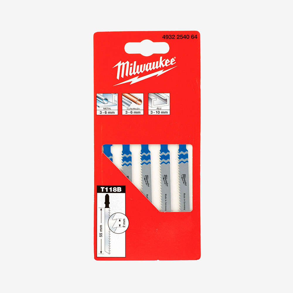 Полотна для лобзика T118B MILWAUKEE, 55/2,0мм, (5шт) Одеса - фото 2