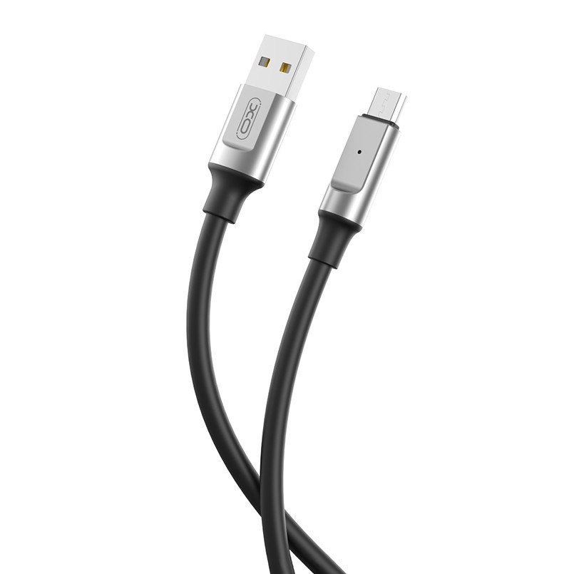 Кабель XO Liquid Silicone USB to Lightning 6A 1м чорний Львів - фото 1