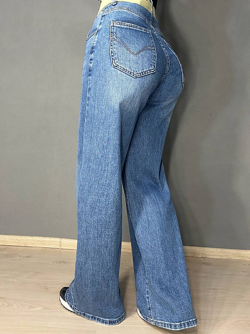 Джинсы женские Vanver 2007 палаццо широкие с поясом синие, синий, 32, 32, 89 см, 119 см Киев - изображение 14