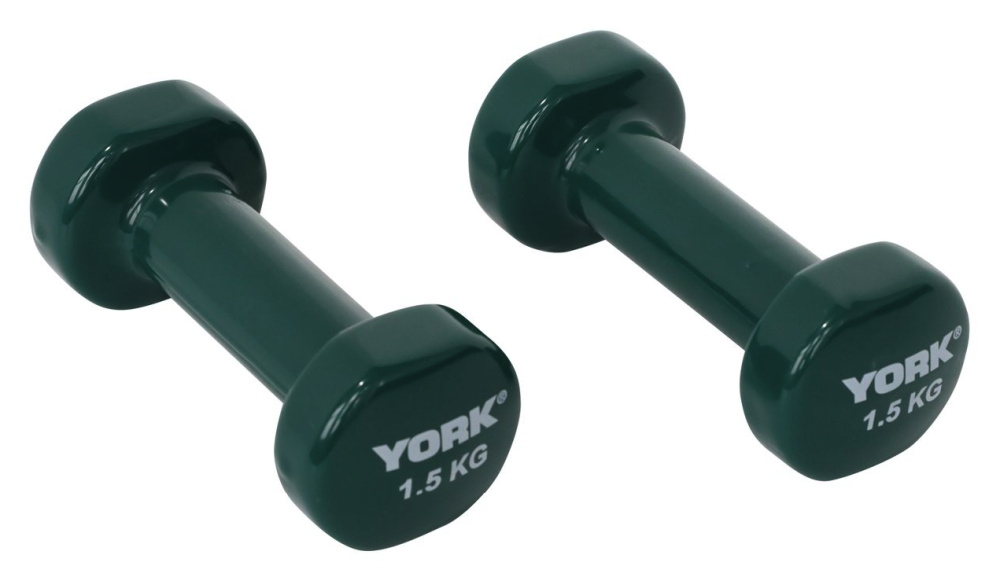 Гантелі для фітнесу вінілові круглі York Fitness 2х1,5кг зелений Киев - изображение 8