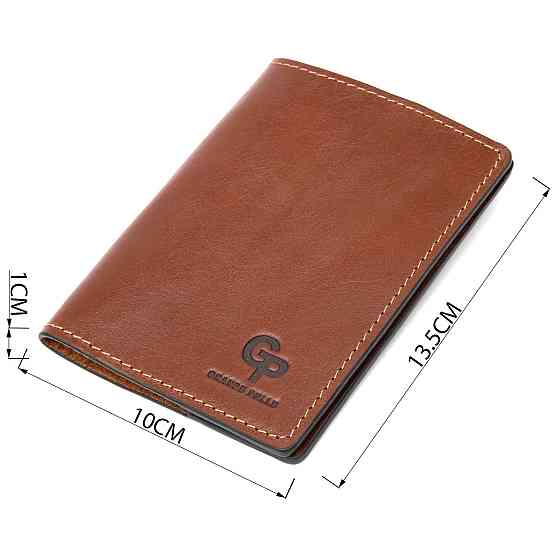 Обложка на паспорт из натуральной кожи GRANDE PELLE 11485 Коричневый Киев