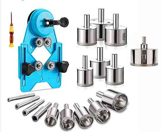 Набір шаблон для свердління та алмазні коронки 16 штук JNZ (429578957) Київ