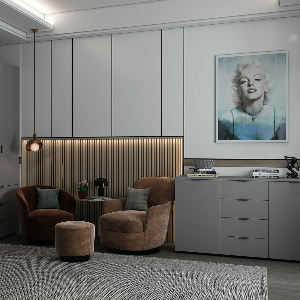 Комод в спальню Doros Рон 5 140х38х81 см Графит (DRS-011301) Львов - изображение 6