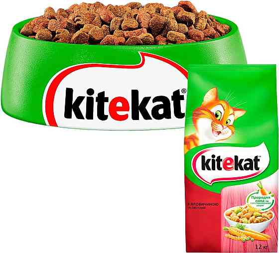 Сухой корм для взрослых кошек KiteKat (КитиКет) с говядиной и овощами 12 кг Винница
