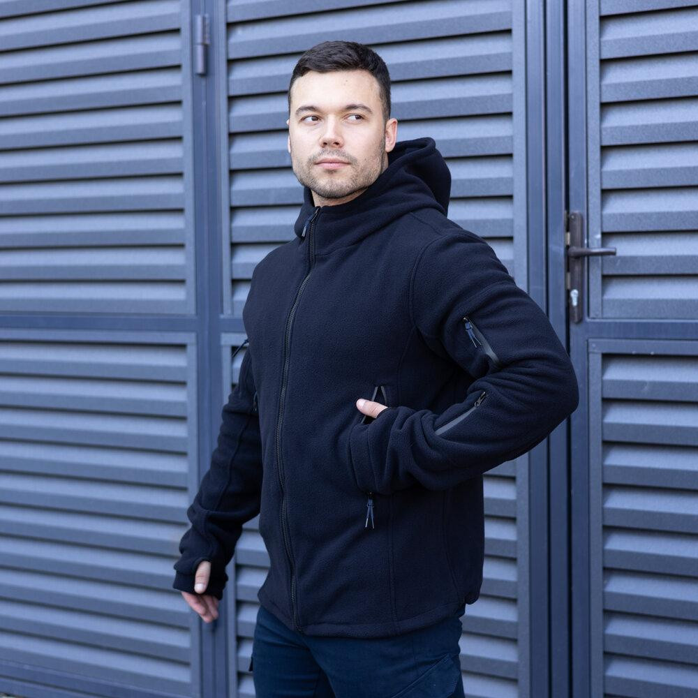 Чоловіча толстовка флісова на блискавці Pobedov Explorer синя Київ - фото 7