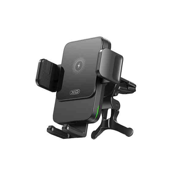 Тримач телефону автомобільний XO з бездротовою зарядкою WX041 Dual Arm Air Outlet 15W Wireless чорний Львів