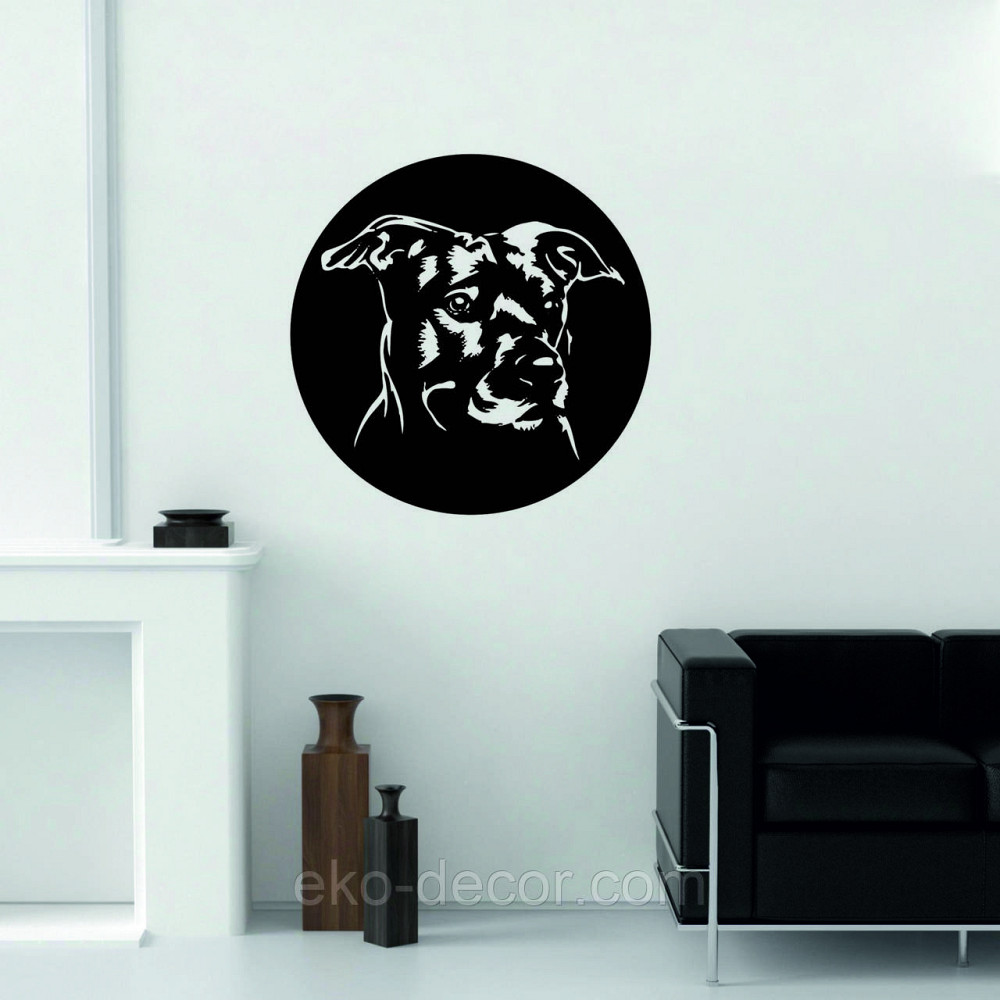 Декоративне настінне Панно «Собака», Декор на стіну 70*70 см, Чорний Київ - фото 4