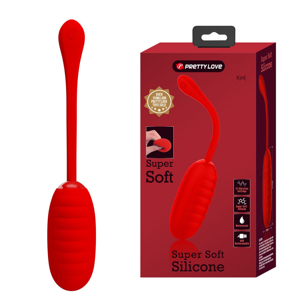 Віброяйце Pretty Love Kirk Red 12 function vibrations Sex Aura Київ - фото 1