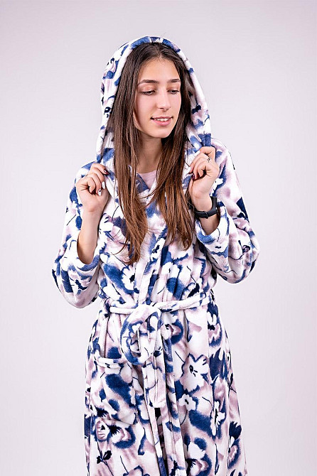 Халат теплий жіночий "Фіалка"  48/50(L) топ Крохатушка одяг Київ - фото 3