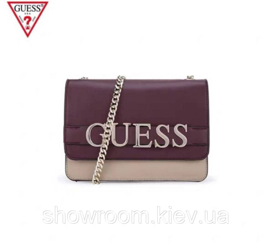Жіноча сумка Guess (W800SS) бордова Київ - фото 4