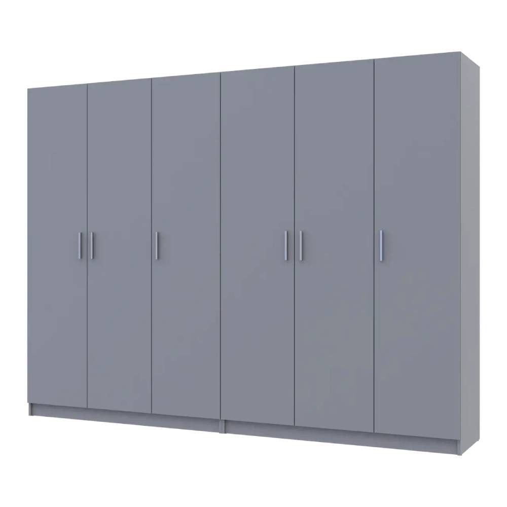 Шкаф для одежды Doros Промо Серый 3+3 ДСП 270х48х204 DRS-011629 (80737768) Днепр - изображение 3