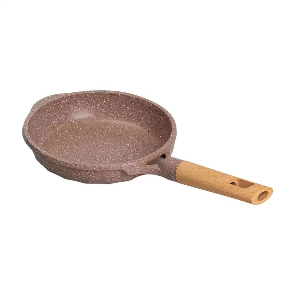 Алюминиевая сковорода объемом 1 литр с мраморным антипригарным покрытием Ø 20 см, толстое дно MGC кофейный HP-4-416CO Киев - изображение 3