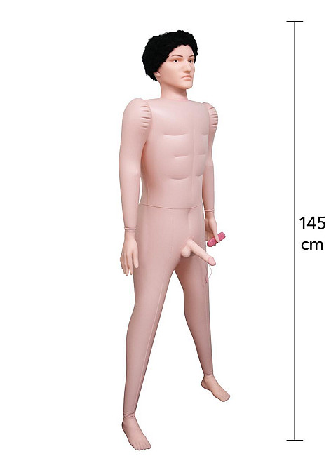 Секс-лялька Hidden Desire Fuck Dolls з фалоімітатором і анусом, з пультом, бежева, 145 см Sex Aura Київ - фото 2