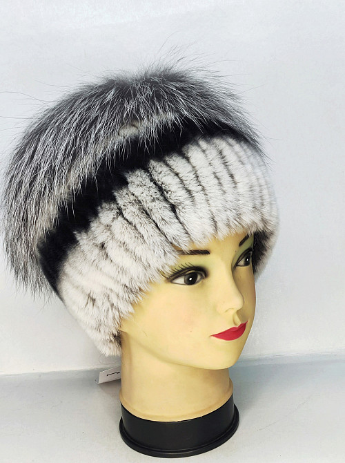 Шапка хутряна жіноча кубанка шиншилова Надін Сірий Харків - фото 4