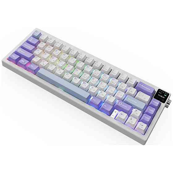 Клавіатура бездротова Ajazz AK650 Flying Fish Switch Purple (AK650-FF-PWB) ( білий, фіолетовий ) Харьков