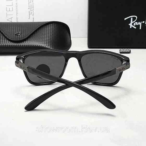 Мужские солнцезащитные очки с поляризацией Ray Ban (69060) черные Киев