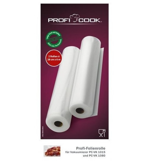 Рулонная пленка 2 шт для вакууматора 28 см x 6 метров Profi Cook PC-VK (8910155) Нововолынск - изображение 2