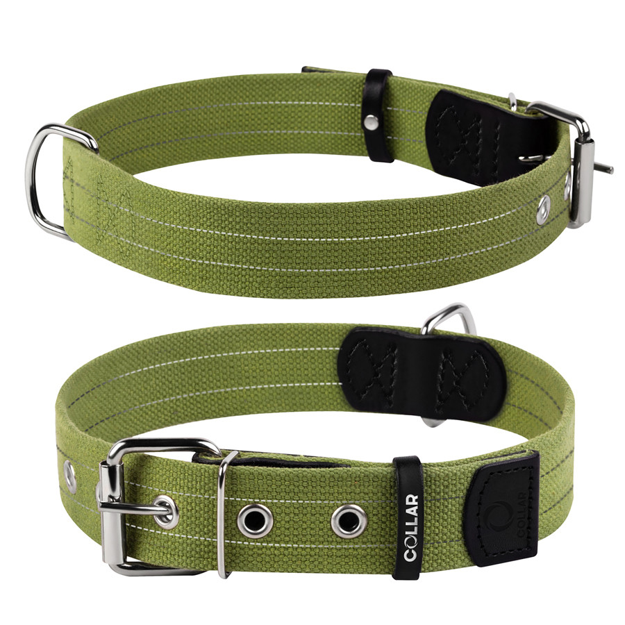 Нашийник для собак бавовняна тасьма CoLLaR Брезент (ширина 25мм, довжина 41-53см) Коломия - фото 1