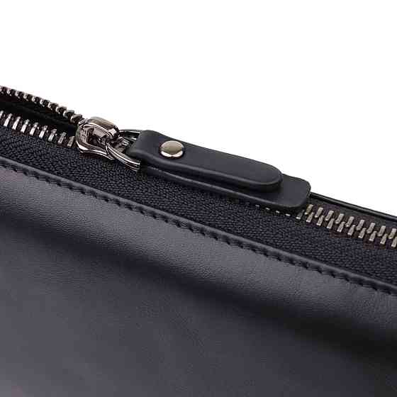 Стильний чоловічий клатч із натуральної шкіри Vintage 23035 Чорний Київ