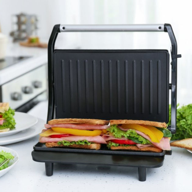 Настільний гриль для гамбургерів електричний Magio, Електрогри для м'ясних страв Грильниця стейків EB-90 Львів - фото 4