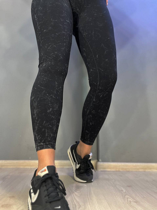 Лосини жіночі LADY HUREM 18160 мармурові пуш-ап широкий пояс утягуючі чорні, чорний, S-M Київ - фото 5