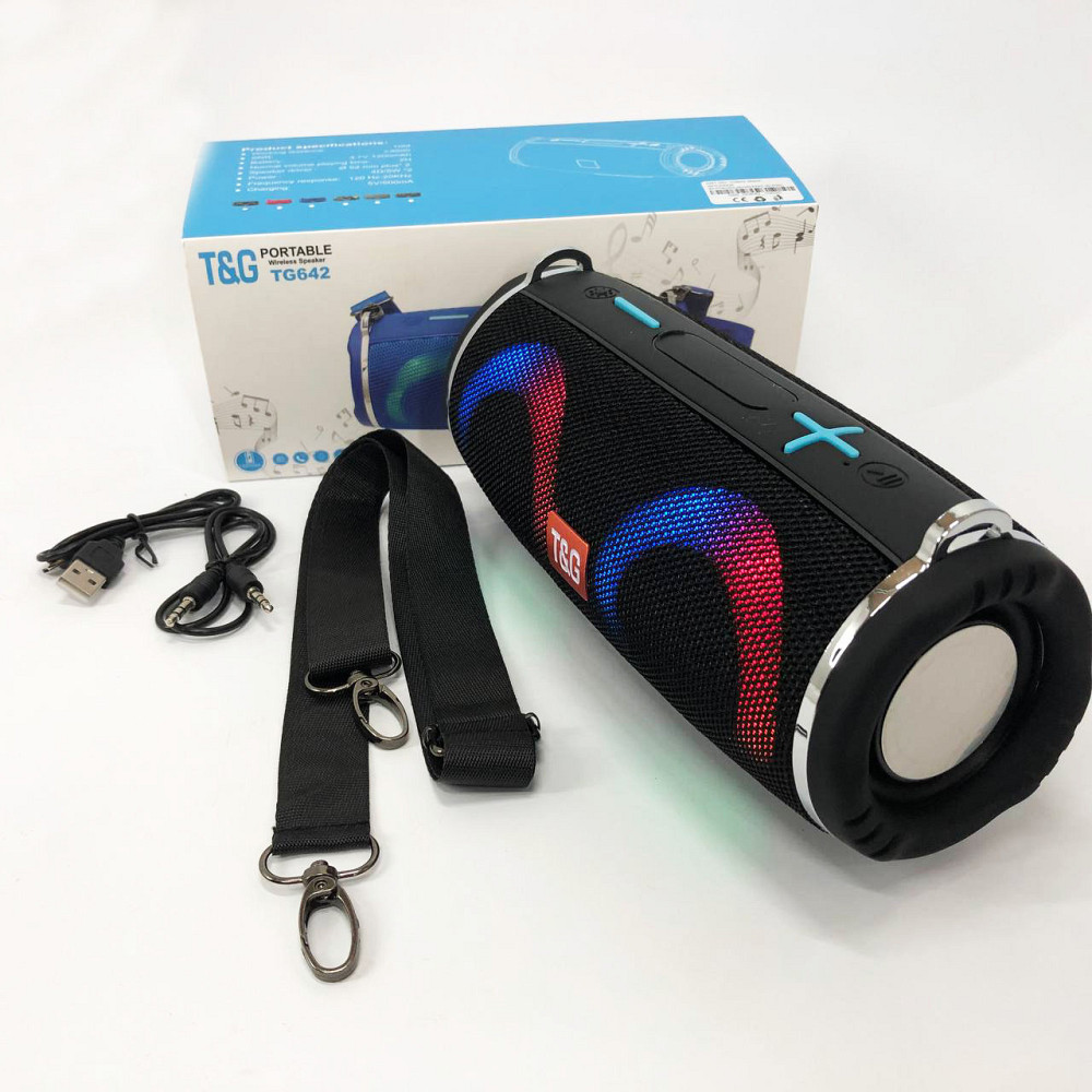 Колонка на акумуляторі зі світломузикою TG642, Якісна Bluetooth колонка Акумуляторна переносна CS-66 Львів - фото 1