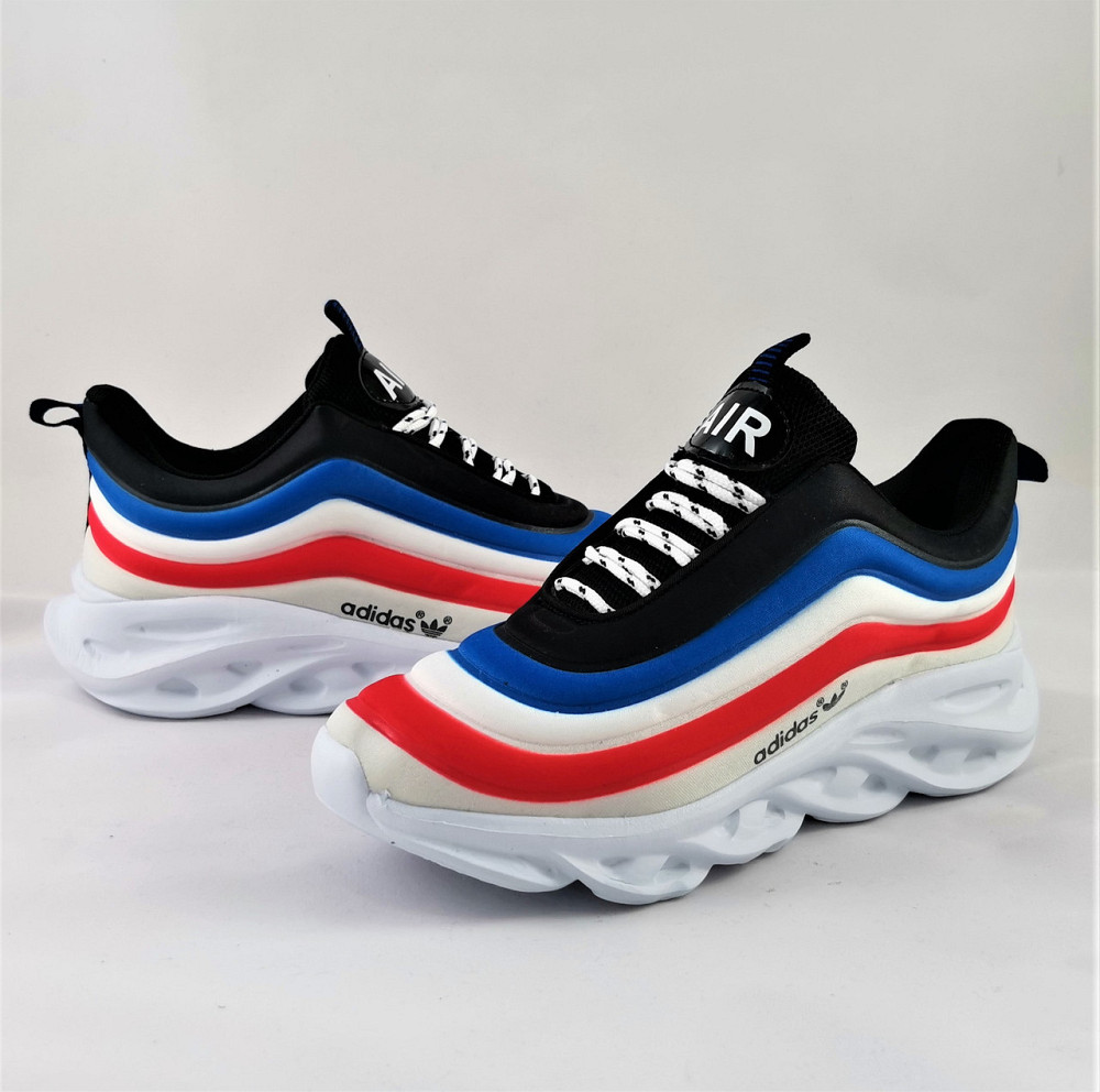 Кросівки Adidas Air Boost Білі Чоловічі Адідас Розмальовка Франція (розміри: 42,43,44) Відео Огляд Дніпро - фото 2