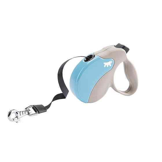 Поводок - рулетка для собак с лентой Ferplast Amigo Tape (Ферпласт Амиго Тейп) 12 х 3 х h 10 см - MINI, Голубой Запорожье