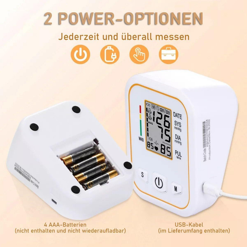 Цифровой тонометр для плеча, медицинский прибор для измерения давления, точность ±3 мм рт. ст., манжета 22-36 Киев - изображение 5