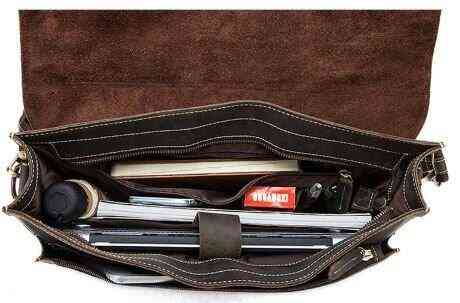 Портфель чоловічий зі шкіри на плече Vintage 14878 Чорний Київ